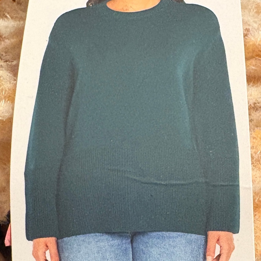 GAP Women's Teal Crew Neck Sweater